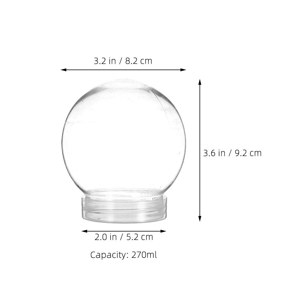 6개들이 투명한 눈송이 볼 용기 세트, 270ml, 플 - Plastic Dome Clear 리뷰 및 가격